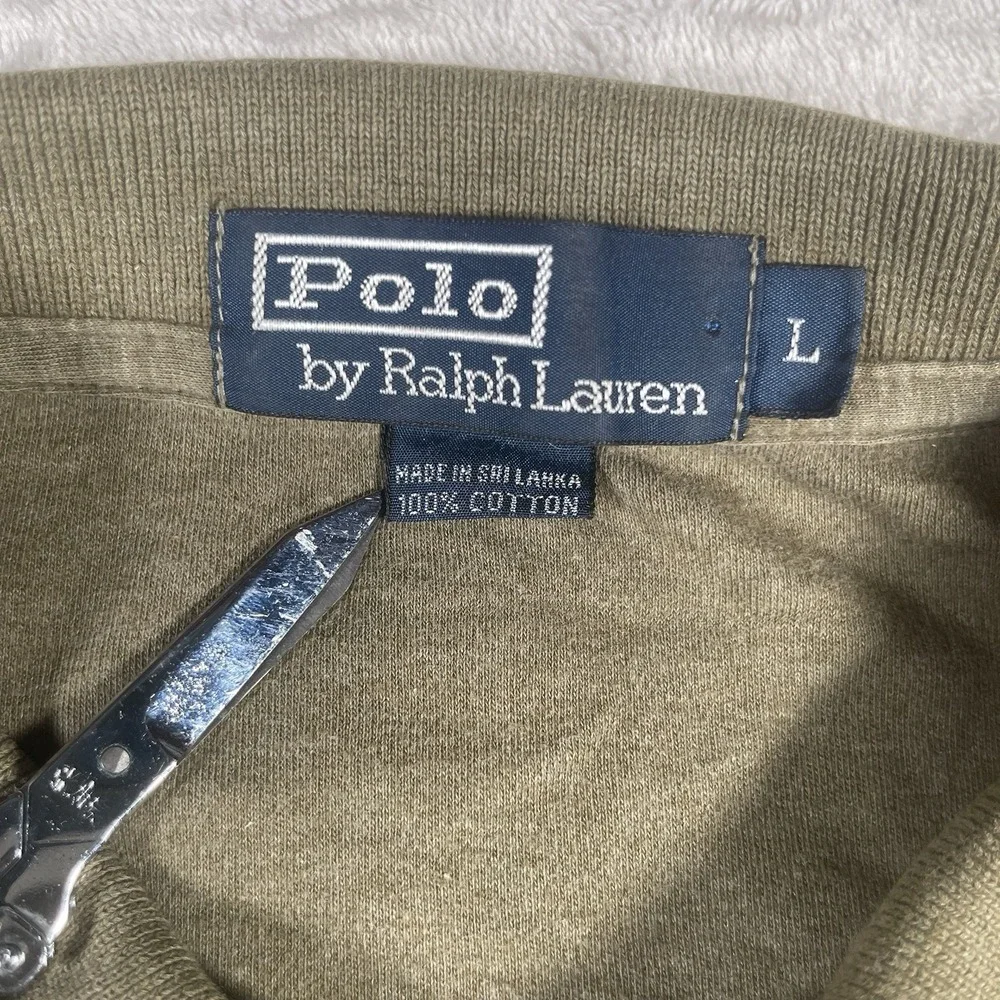 Polo Ralph Lauren Vtg‎ Polo Shirt Mens Lg Brown Flesh Pony Short Sleeve Preppy